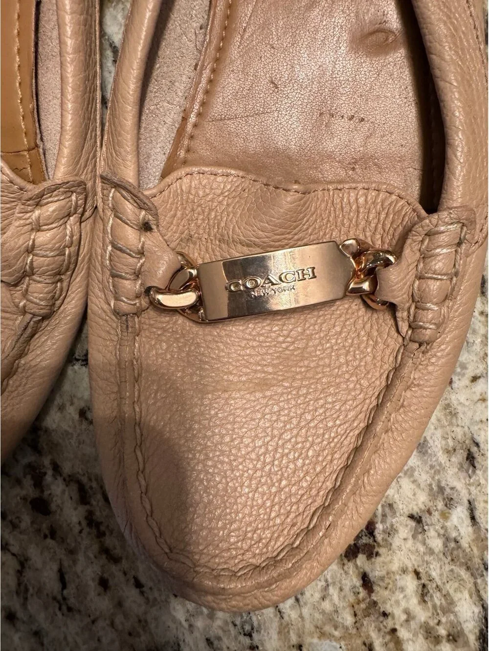 Coach tan loafers